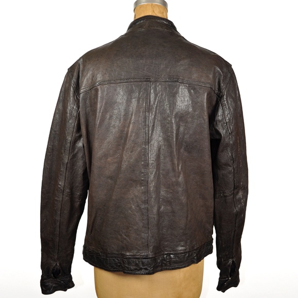VTG SCOTCH & SODA Brown Bomber Moto Jacket - Picture 4 of 16